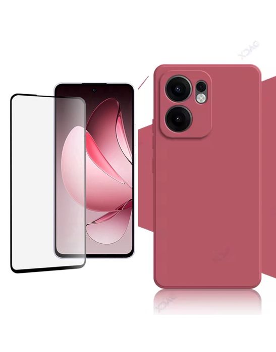 Husa Stylish Colorata si Folie Sticla Xiaomi Redmi Note 14 14C 14T PRO