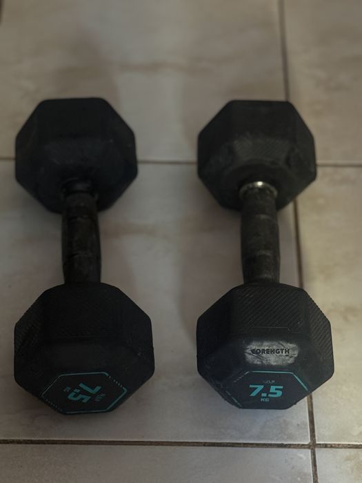Ganteră de cross training bodybuilding 7,5kg, din fontă 80% reciclată