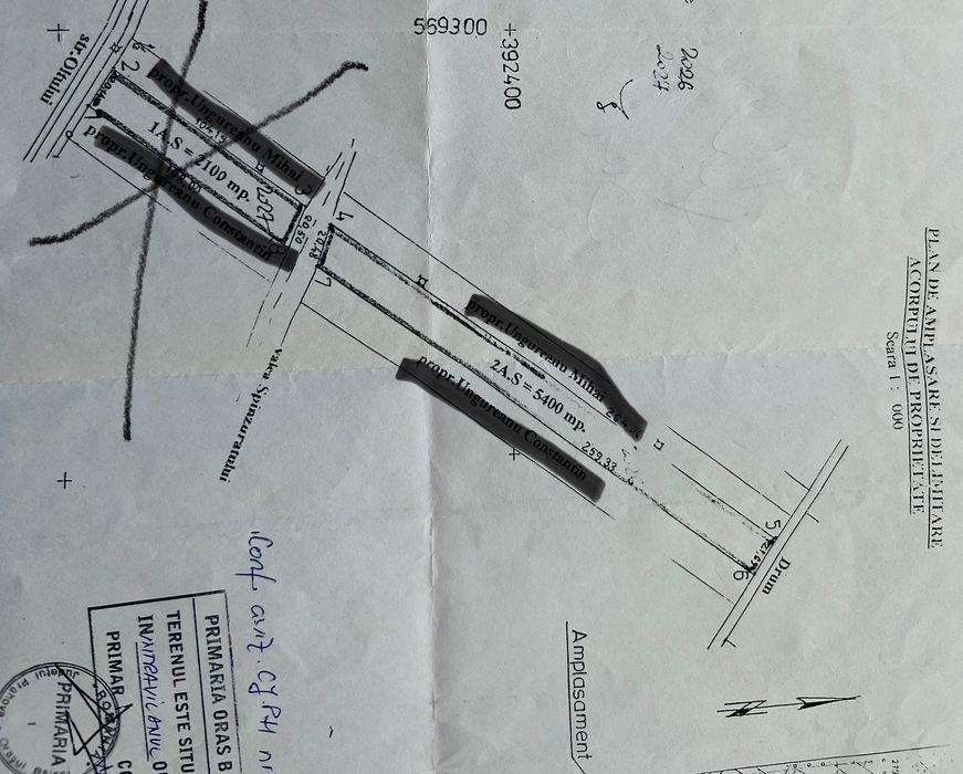 Teren intravilan 5400 mp in BAICOI PRAHOVA cu deschidere 22 ml .