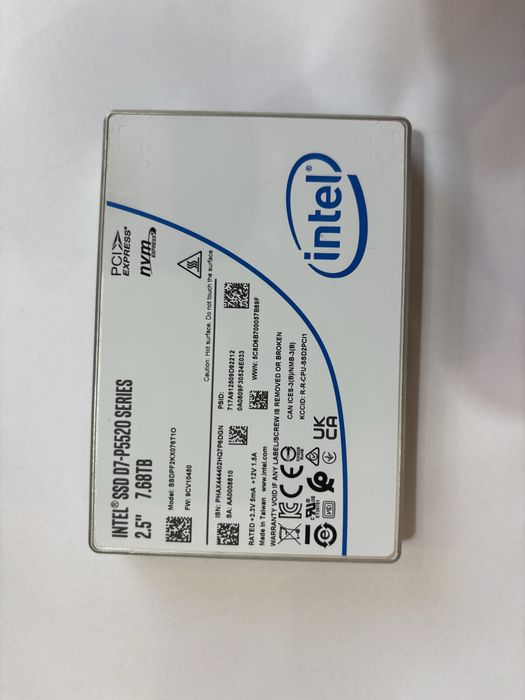 INTEL SSD D7-P5520 SERIES 2.5   7.68TB