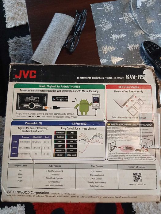 Player auto JVC KW-R520 - USB, AUX, CD, FLAC