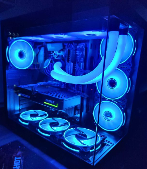 NOU-PC Sistem GAMING,AMD Ryzen 7 5700x,32 gb DDR4,RTX5060,ssd 1TB m.2