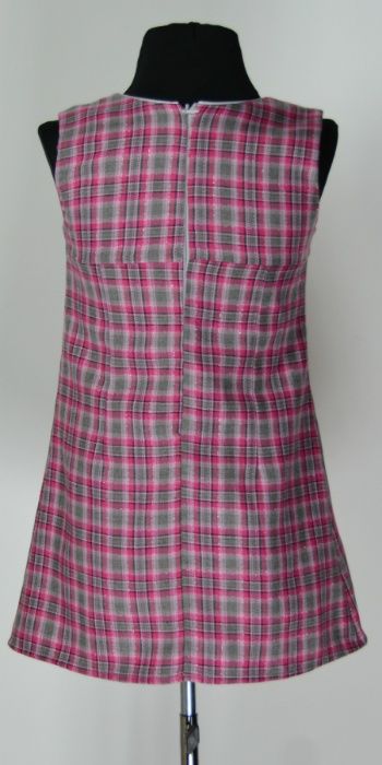 Rochita/Sarafan roz cu gri, funda gri - cod 5009