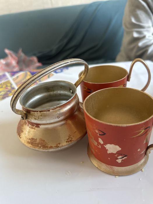 серебро, күміс посудалар