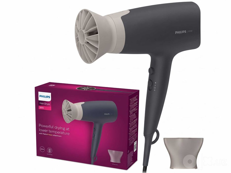 Фен Philips Hair Dryer 3000 Серия 2100W с насадкой ThermoProtect