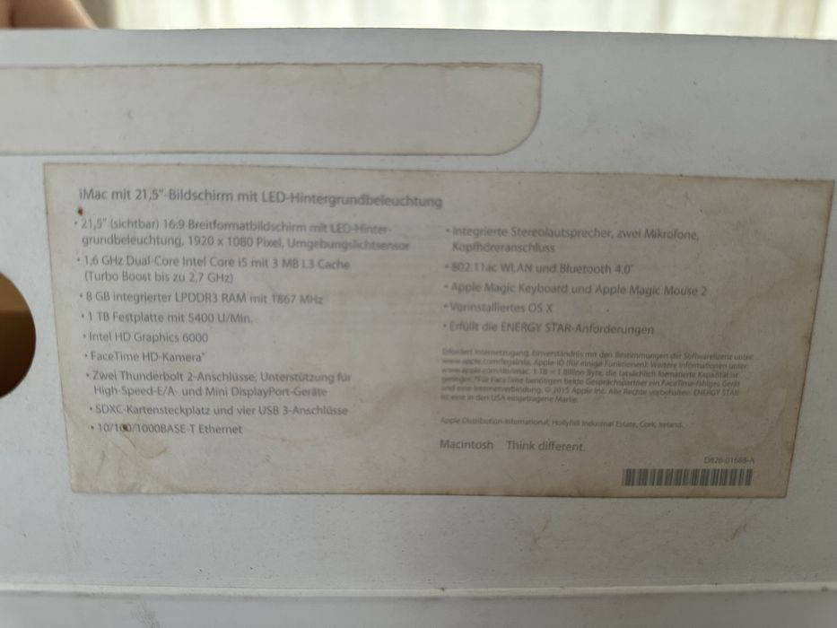 Продам iMac 21.5” Apple 2015 / 8GB / 1TB / Magic Keyboard