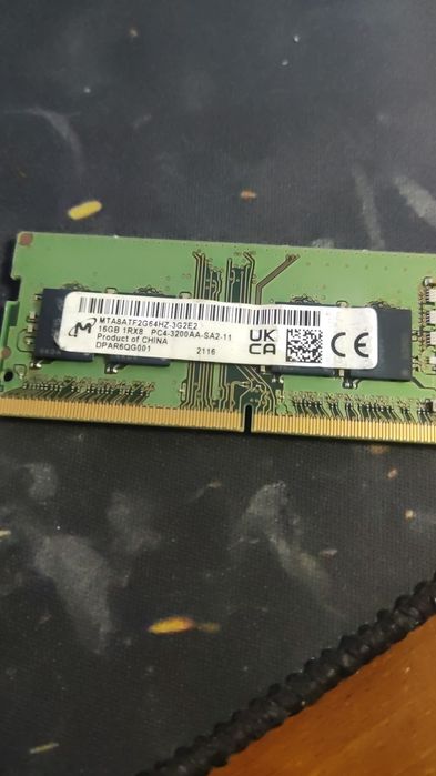 Продам ОЗУ ddr4 sodim 16gb , 3200