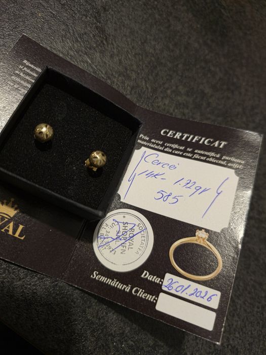 Cercei aur 14k damă