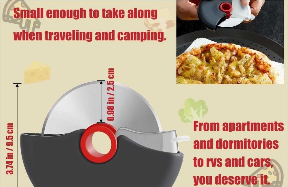 Нож за рязане на пица Ролкова резачка от неръждаема стомана