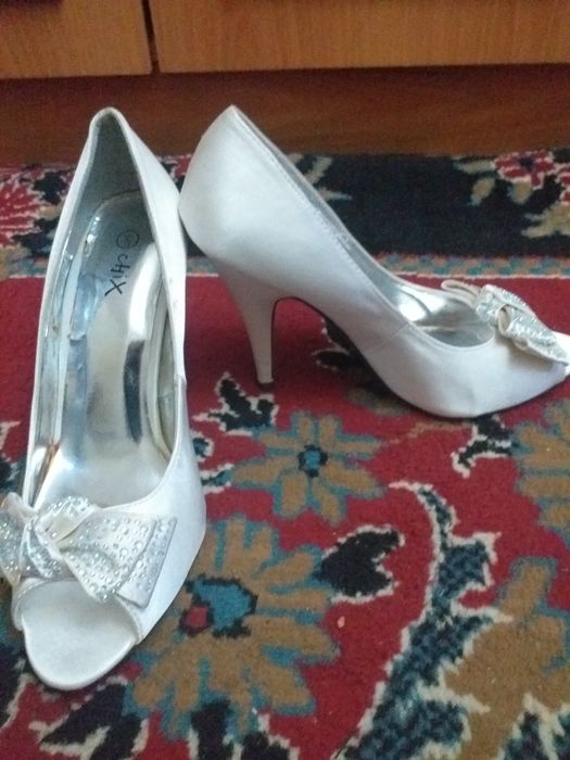 Свадебный белые Американские шикарные туфли.