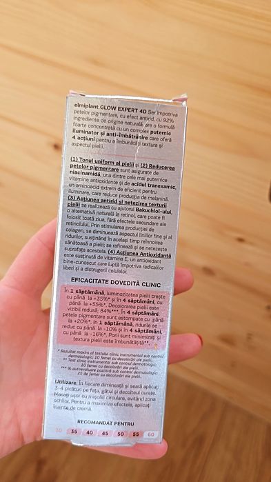 Ser impotriva petelor pigmentare si antirid Glow Expert 4D, 30ml, Elmiplant