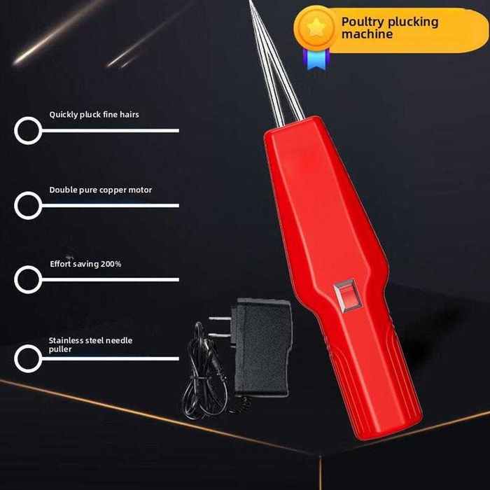 Smulgator electric de pasari, pui, rate, gaste, Rosu