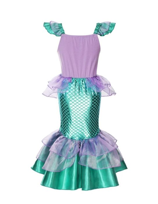 Блестяща рокля на Ариел + подарък КОРОНА!