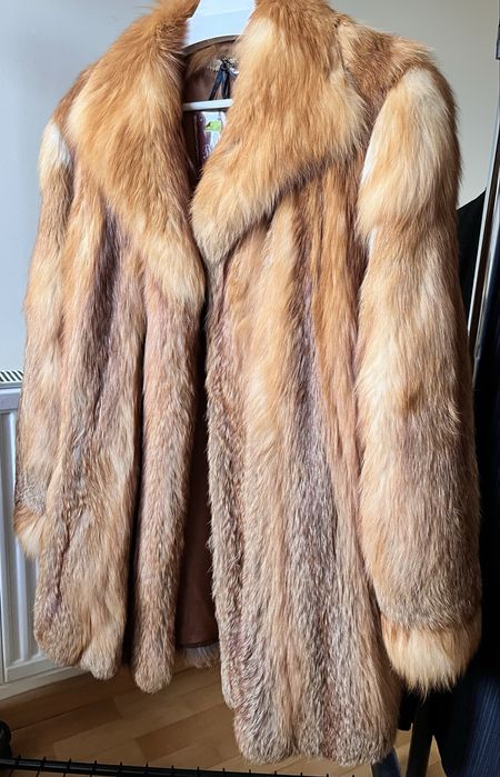 Haina blana vulpe naturala - marimea 46