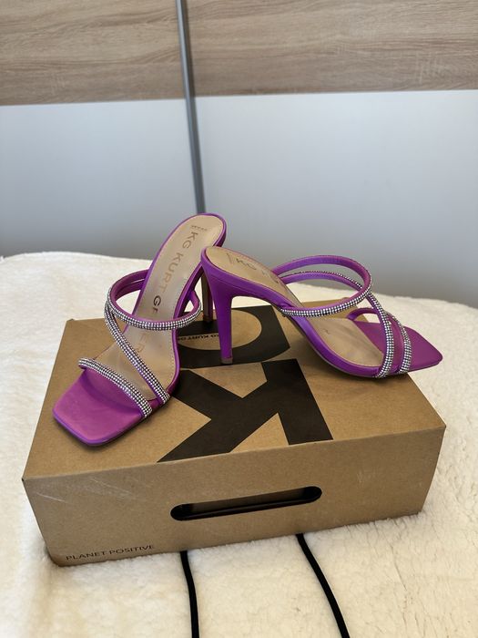 Pantofi cu toc cu satin marimea 38