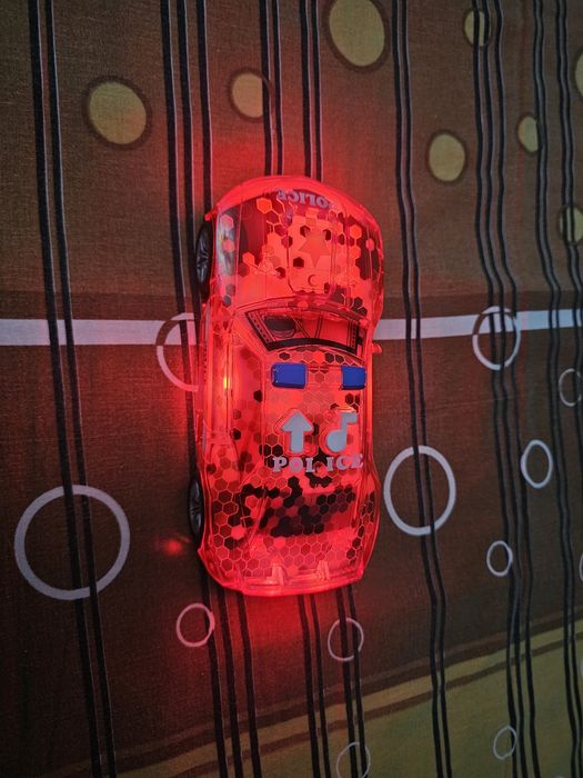 Masina de politie cu lumini interioare, muzica si sunete, Cool Machine