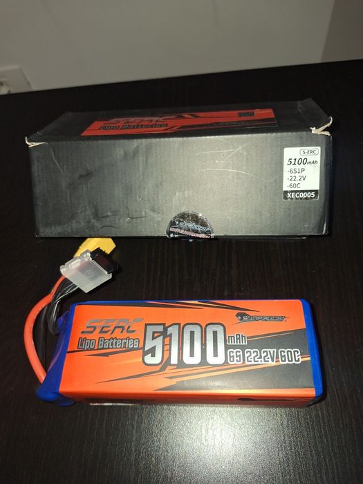 Acumulator lipo 6s,  5100 mah putere  descarcare 60 c