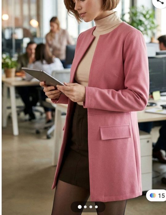 Дамсо палто с шев в талията