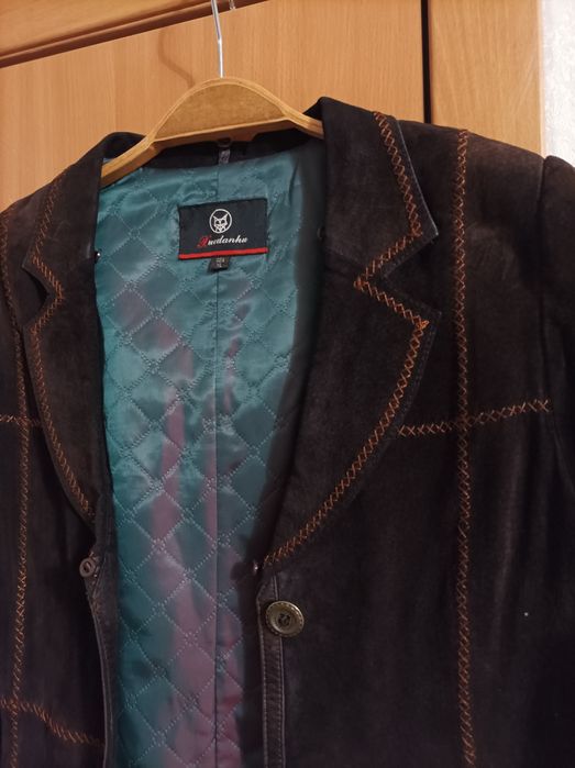 Пальто, натуральная замша