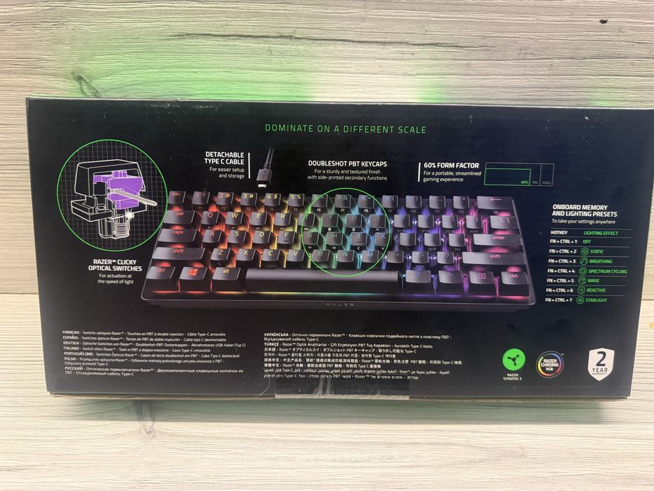 Razer Huntsman Mini — фиолетовые свичи