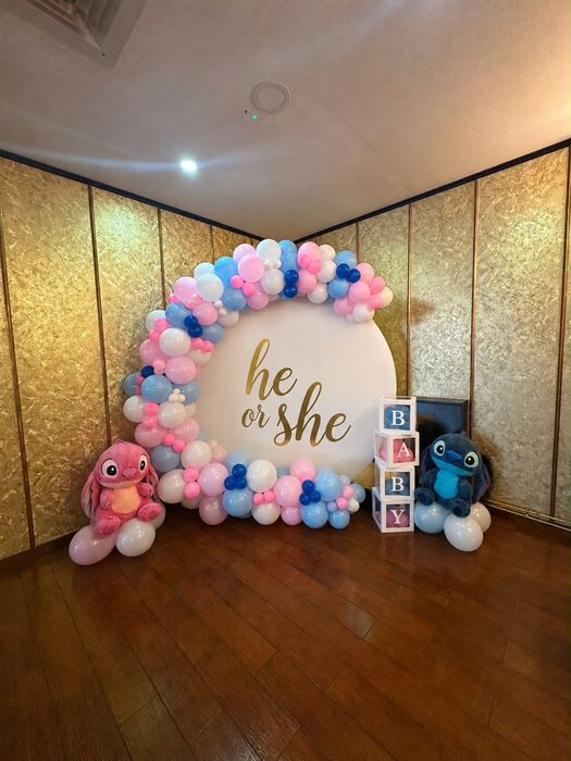 Arcadă din baloane pentru Baby Shower & Gender Reveal