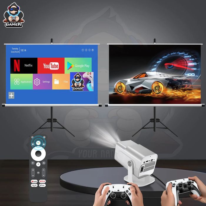HCS350 Max — 3D Gaming, 4K, Android 11 zamonaviy o‘yin proyektori at10