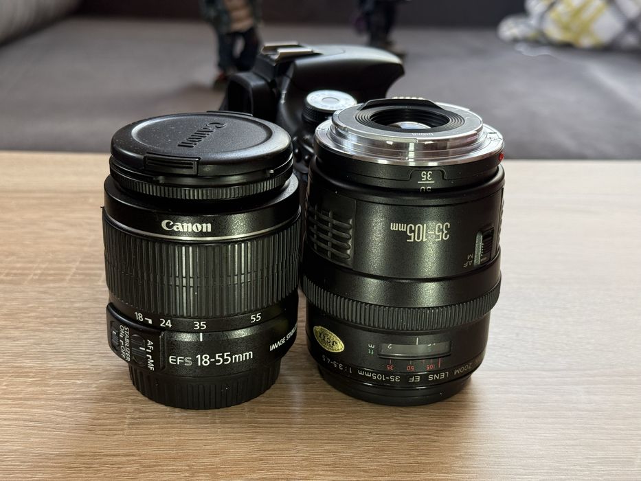Canon EOS 500D с 2 обектива и аксесоари