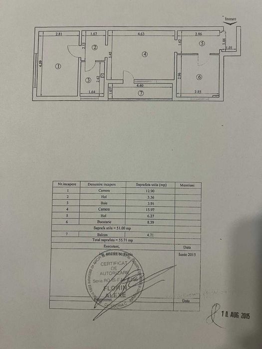 Apartament 2 camere Tatarasi, fara risc seismic