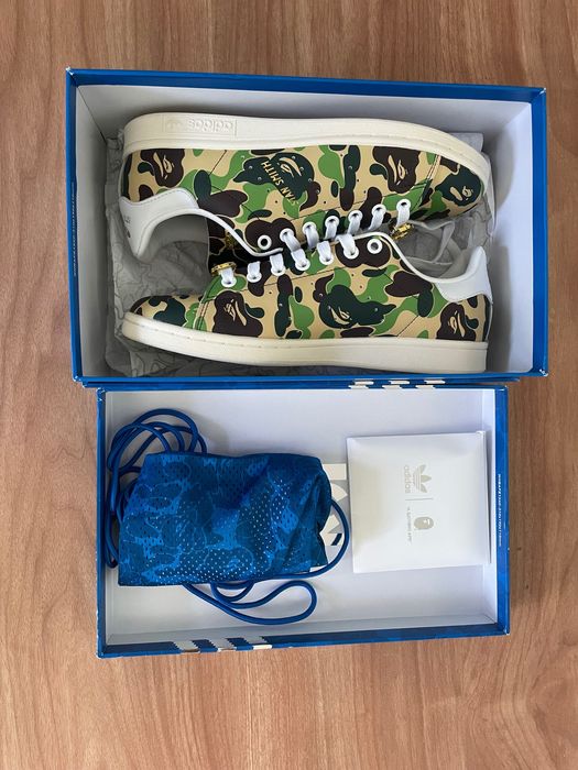 Size 40 EU - Adiddas Stan Smith Bape ABC Camo