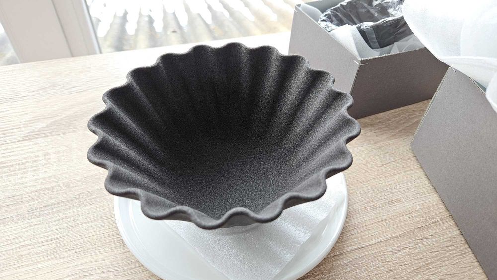 Filtru de cafea Ceramica poroasa Kubota + Dim mica + Set ceasca alba