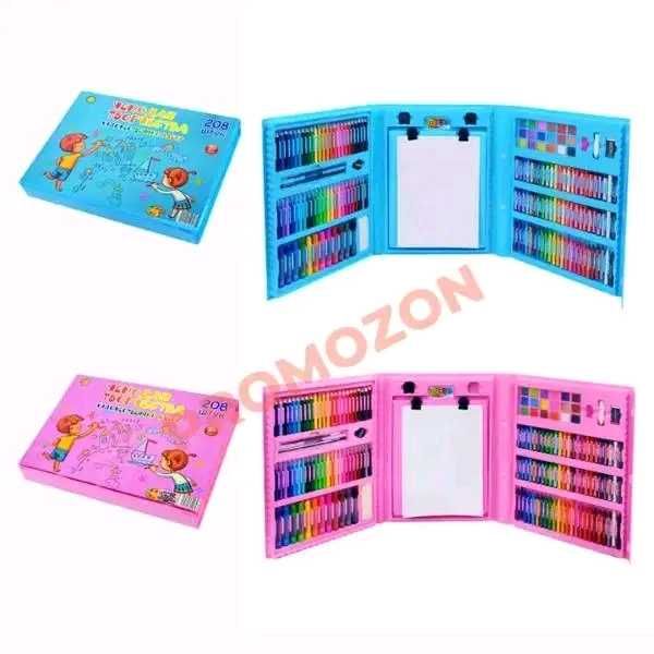 Детски комплект за рисуване в куфар от 208 чисти