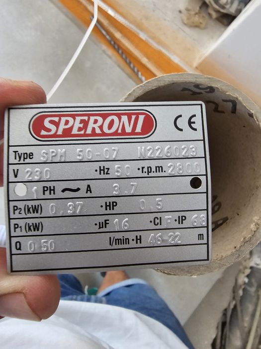Pompa sumersibila de mare adancime speroni spm 50-07