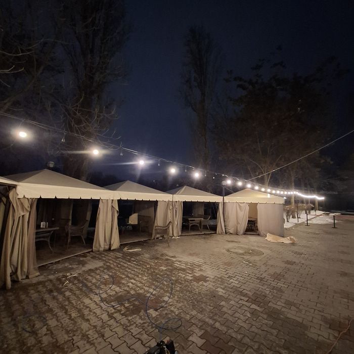 Banner, tent, basseyn ustanofka