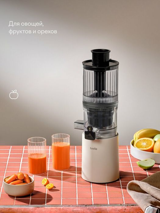 Шнековая соковыжималка с бессеточным фильтром Tuvio TJ04PM