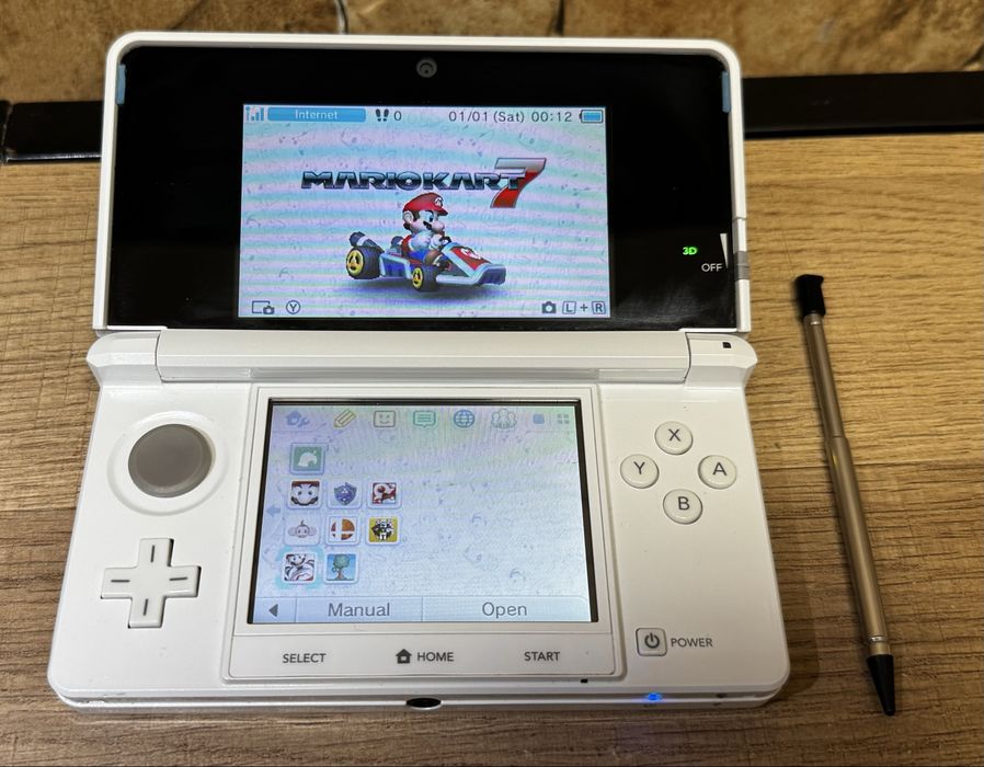 Nintendo 3ds Ice White (alb) model CTR-001 (JPN), MODAT, 64 gb