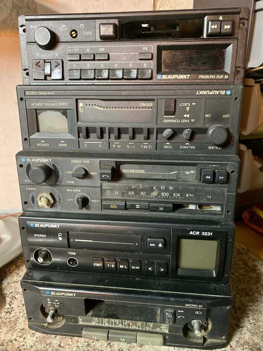 De servisat, restaurat, lot retro blaupunkt casetofoane - 5 buc