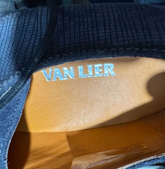 Обувки Van Lier Erasmo Euro 45 / UK 11 син велур Нови официални обувки