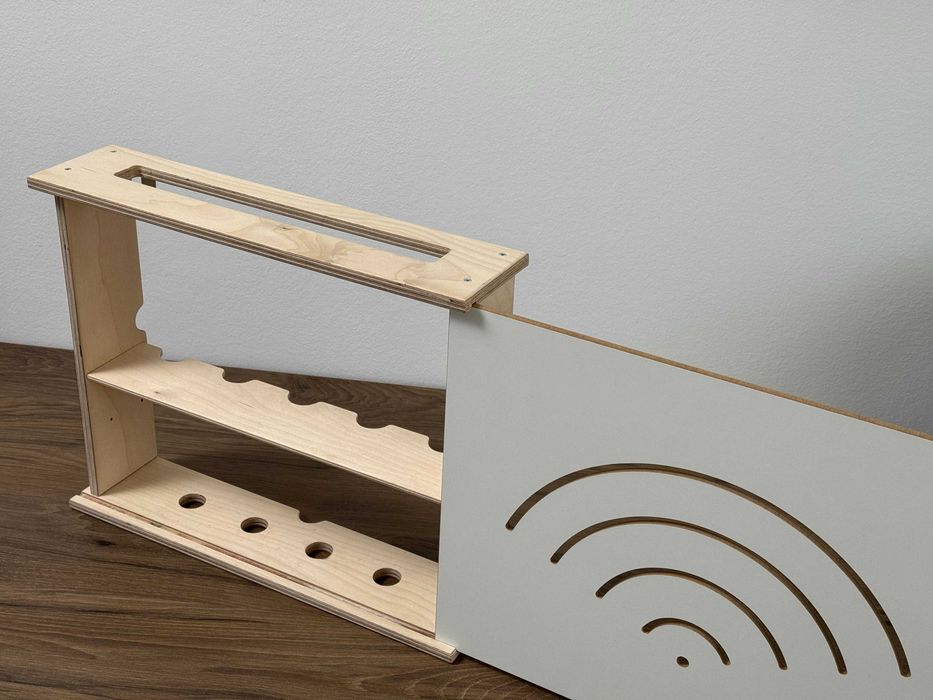 Raft suport router wireless (din lemn)