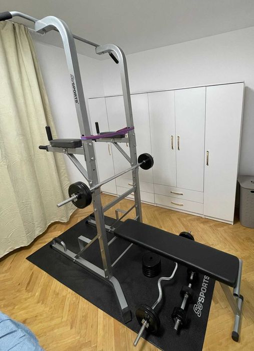 aparat de forta si culturism de casa multifunctional compact si robust