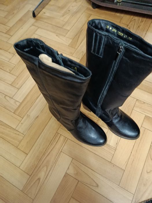 Сапоги женские чёрные