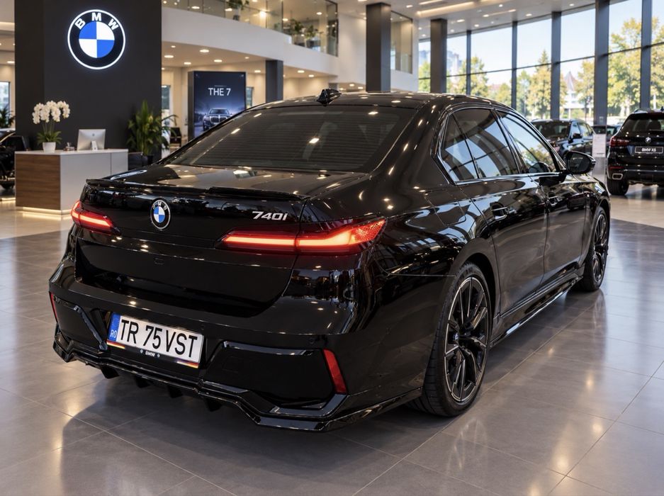 Bmw 740i benzina 2024 TV cinema usi electrice seria7 g70 cu 24.000km schimb variante