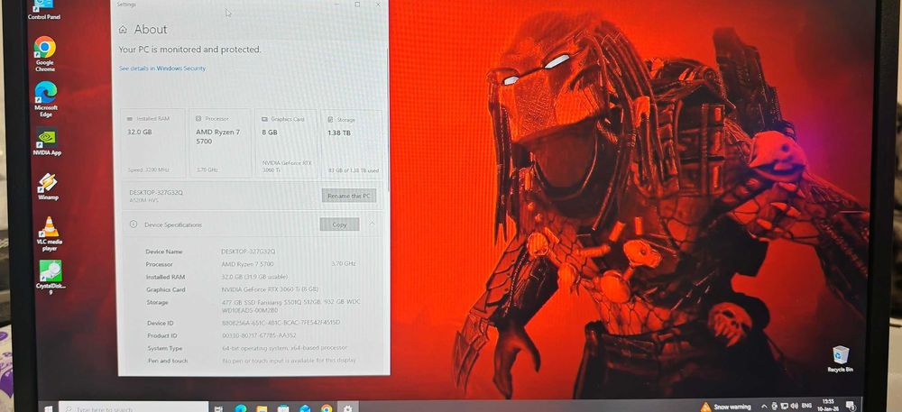 Гейм PC Ryzen 7 5700X/32Gb/1Tb SSD/Red Devil RX 6700XT 12Gb/Гаранция