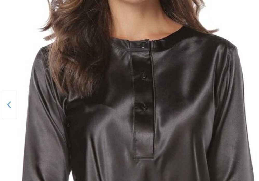 Pijama din satin set, Dama, cu maneca si pantalon lung