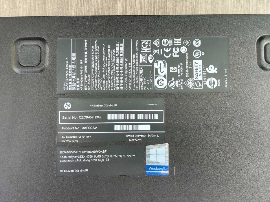 Unitate Barebone HP Prodesk 705 G4 SFF AMD A6 PRO 9500G fara RAM/SSD GRAD UZURA A-