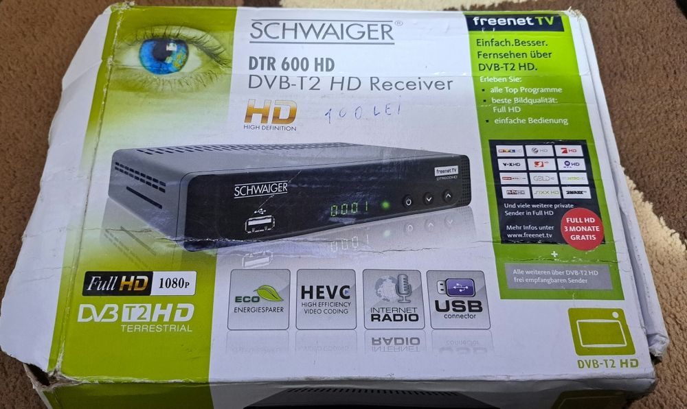 Decodor receptor receiver DVB-T2