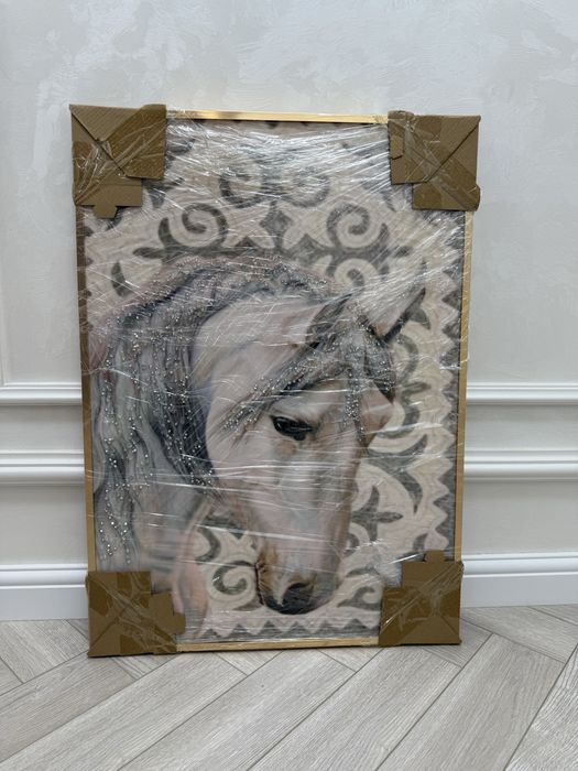 Картина лошади стекло