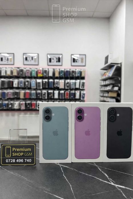 iPhone 16 - 256 GB Sigilate, libere de retea - Factura fiscala