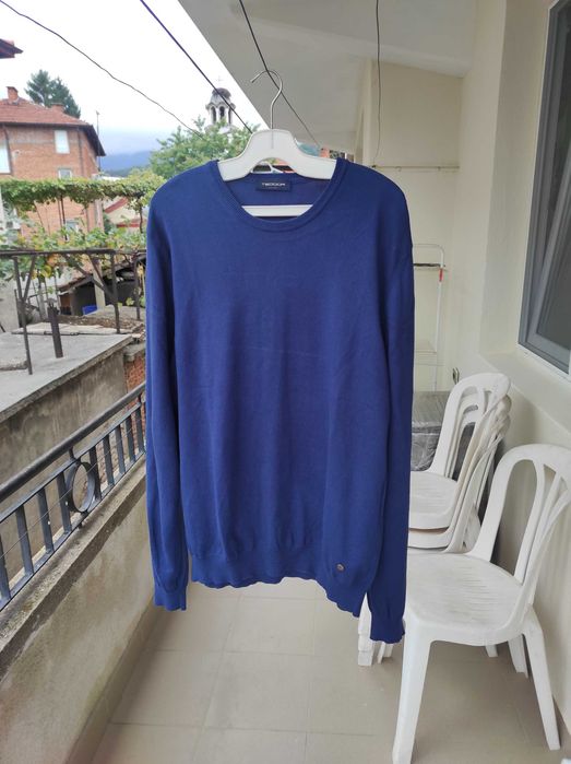 Пуловер с дълъг ръкав - син, Teodor