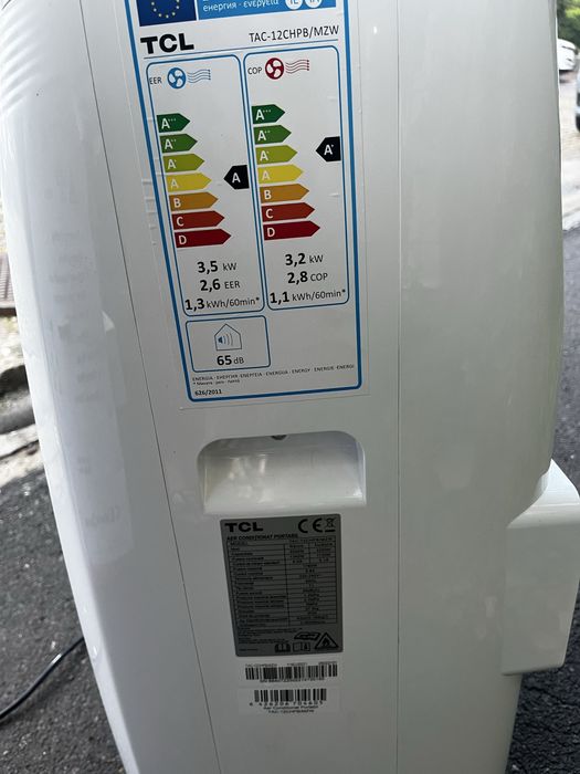 Aer condiționat portabil TCL Delonghi TAC-12CHPB/MZW, nou, în ambalajul original.