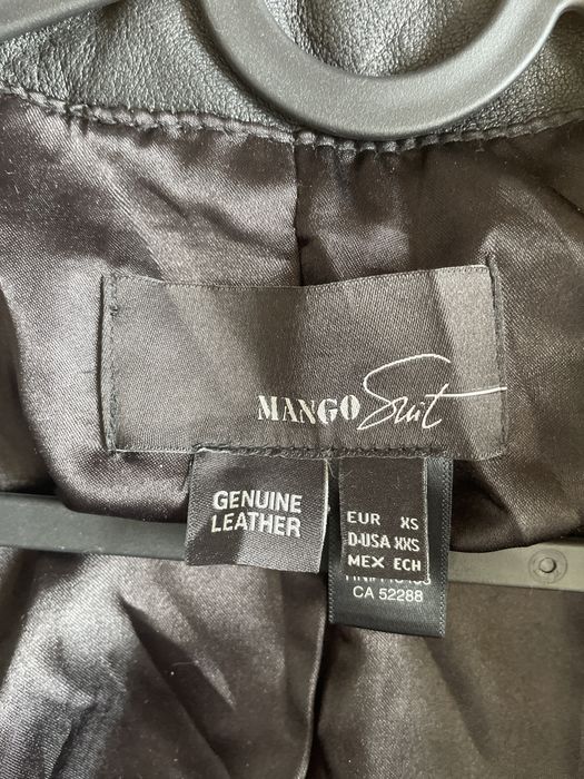 Jacheta de piele si blana naturala Mango marimea XS